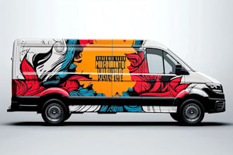make branding vehicle wrap, car wrap, van wrap caravan, camper, truck wrap