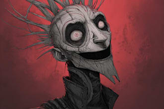 draw a horror illustration