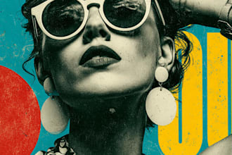 design a professional retro vintage travel poster