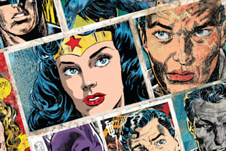 draw custom vintage comic book art retro pop art covers