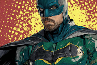 design an amazing superhero pop art