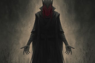 do a creepy and dark horror art illustration