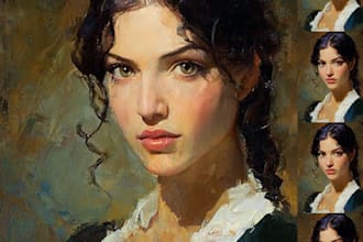 hand paint a custom landscape oil painting on art