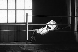 draw black and white funny cartoon line art