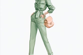 draw a fashion illustration or sketch of a figure in clothes