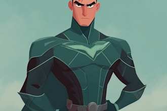 superhero character for comics