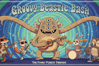 draw unique cartoon album covers