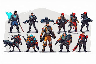 design unique and custom gaming character for game