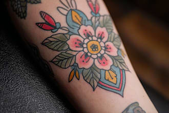 desing a custom american traditional tattoo for you