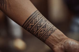 design traditional or modern tribal tattoo art