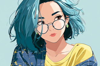 draw you an anime art style characters