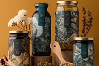 design packaging, pouch, tube label and bottle label design
