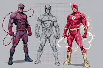 superhero character for comics