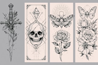 design an amazing minimalist lineart tattoo for you