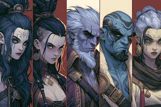 design stunning sci fi portrait or character art
