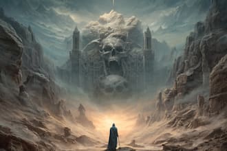draw detailed dark art for metal band album cover and t shirt artwork