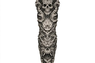 create a tattoo design of tattoo sleeve