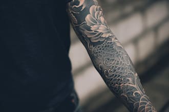 create a tattoo design of tattoo sleeve