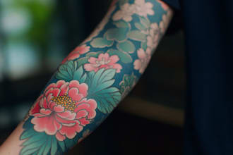 create a tattoo design of tattoo sleeve