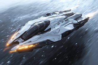 draw sci fi spaceship design