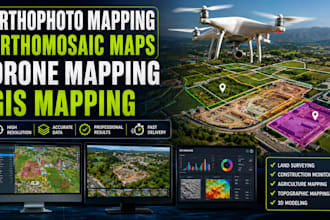 create orthophoto, orthomosaic, drone mapping and gis aerial survey maps