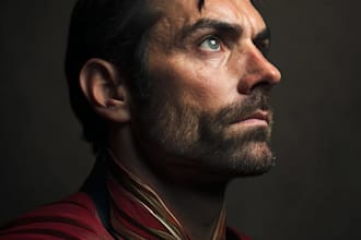 design your realistic superhero cartoon portrait