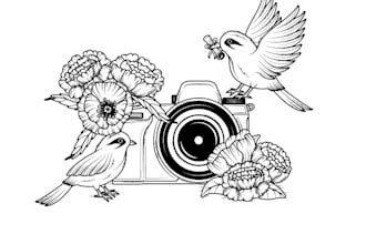 design vintage round logo with professional brandin