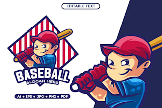 design a professional baseball logo for teams and clubs