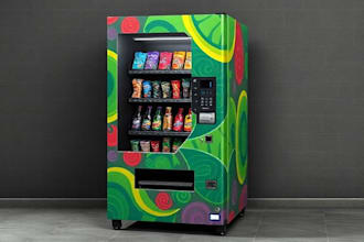 design unique vending machine wrap