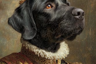 paint a custom royal pet portrait cat portrait, dog portrait