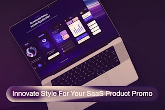 create app promo website demo saas promo and product demo video tech video