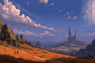 make sci fi art, concept art, sci fi art illustration