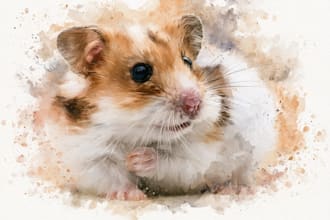 paint a watercolor portrait of your pet or animal