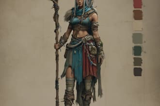 design professionally your fanatsy character for you