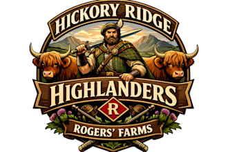 do make hickory ridge highlanders mascot logo design