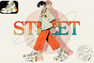 create anime streetwear and vintage design
