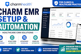setup and automate charm emr healthcare CRM