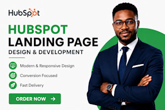 design and develop a responsive hubspot website and landing page