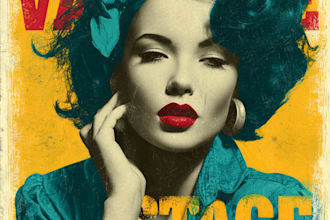 design the best retro vintage poster that you want