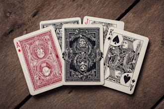 make board game card game tabletop game with mechanics and custom illustration