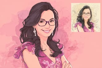 make funny cartoon character caricature
