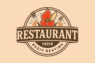 design a vintage or modern restaurant logo for your food business