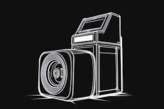 draw detailed product line art with vector sketch