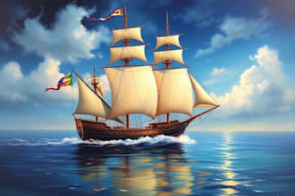 create ship oil painting for you