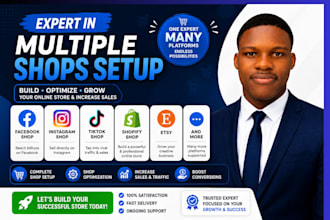 setup your tiktok, shopify dropshipping store and facebook instagram shop