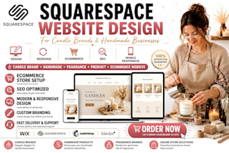design wix squarespace candle brand handmade fragrance product ecommerce website