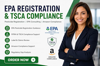 do epa pesticide registration, tsca compliance and amazon compliance USA