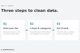 do bulk data cleaning categorization and excel data entry fast