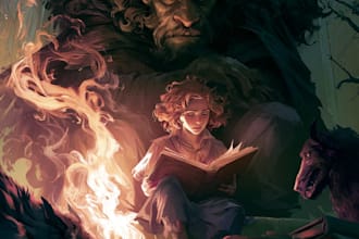 book cover design, fantasy book cover illustration