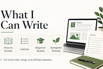 write niche blog articles for your content website